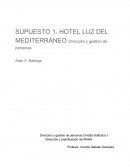 SUPUESTO 1. HOTEL LUZ DEL MEDITERRÁNEO. Dirección y gestión de personas
