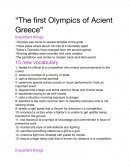“The first Olympics of Acient Greece”