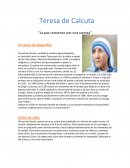 Personaje de la historia: Teresa de Calcuta