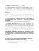 Artritis reumatoide juvenil. CLASIFICACION DE LA SOCIEDAD AMERICANA DE REUMATOLOGIA.