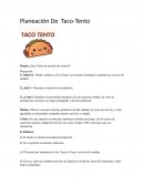 Planeación De Taco-Tento