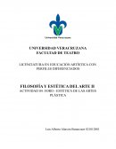 FILOSOFÍA Y ESTÉTICA DEL ARTE II ACTIVIDAD 04: FORO - ESTÉTICA DE LAS ARTES PLÁSTICA