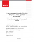 Proyecto técnico empresa Transportes Transvalle