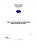 Evaluación de los estados financieros de petroleos de Venezuela, S.A