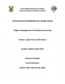 Management of Teaching and Learning