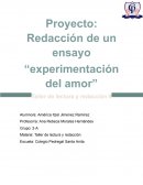 Proyecto: Redacción de un ensayo “experimentación del amor”