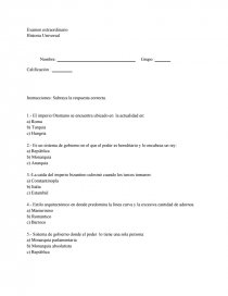 Extraordinario De Historia Universal. Página 1