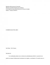 Coordenadas Polares. Página 1