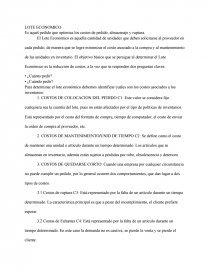 Lote Económico. Página 1