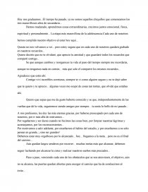 Discurso De Graduación. Página 1