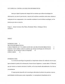 LEY ESPECIAL CONTRA LOS DELITOS INFORMÁTICOS. Página 1