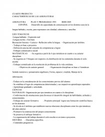 Competencias, CARACTERÍSTICAS DE LAS ASIGNATURAS. Página 1
