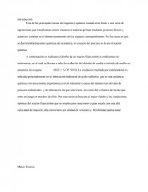 Reactores Químicos. Página 1