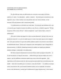 Convivir Con Adolescentes Sin Morir En El Intento. Página 1