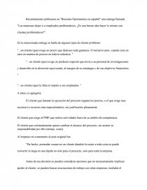 Clientes Problematicos. Página 1