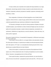 El clima se define como el promedio de los estados del tiempo atmosférico. Página 1