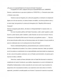 La Responsabilidad De La Evolución Del Estado. Página 1