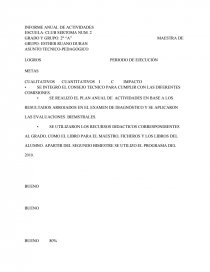 INFORME ANUAL DE ACTIVIDADES DOCENTES. Página 1