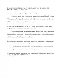 Palabras De Despedida Para Niños De Primaria  Hay Niños