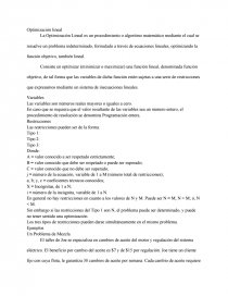 Optimizacion Lineal Y No Lineal. Página 1