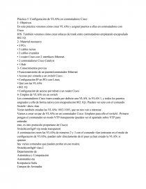 Configuración de VLANs en conmutadores Cisco. Página 1