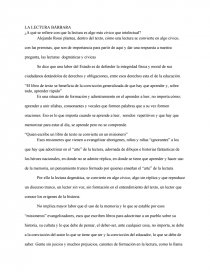 La Lectura Barbara. Página 1