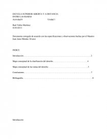 Actos y hechos juridicos. Clasificación del Derecho de manera precisa y estructurada. Página 1
