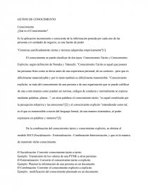 Gestion De Conocimiento. Página 1