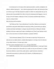 Test Proyectivos. Página 1
