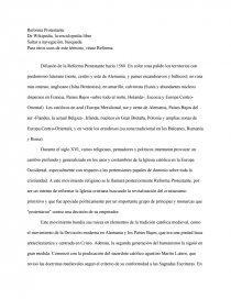 Reforma Protestante. Página 1