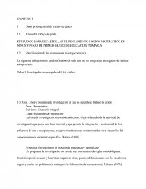 KIT LÚDICO PARA DESARROLLAR EL PENSAMIENTO LOGICO MATEMATICO EN NIÑOS Y NIÑAS DE PRIMER GRADO DE EDUCACION BÁSICA. Página 1