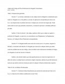 Análisis Del Código De Ética Profesional De Abogados Venezolanos