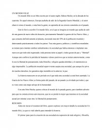 Un Mundo Feliz. Página 1
