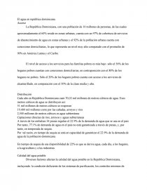 Problematica Del Agua En Republica Dominicana. Página 1