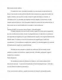 Movimiento Circular Uniforme. Página 1