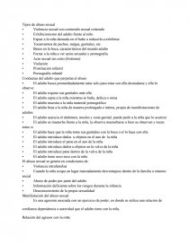 Tipos De Abuso Sexual. Página 1