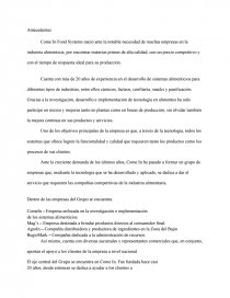 Come In Food Systems. Página 1