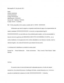 Modelo De Carta Para Cobro Prejuridico De Facturas 