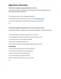 Algoritmos Informales. Página 1