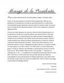 Mensaje de presidenta