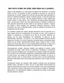 Ser visto como un lider