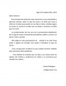 Carta a la direccion