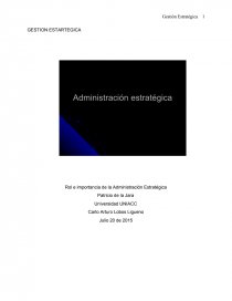 Gestion Estrategica. Página 1