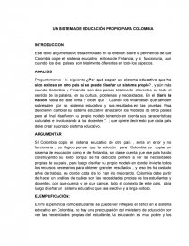 SISTEMA EDUCATIVO PROPIO PARA COLOMBIA. Página 1