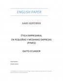 ETHICS INTHE COMPANIES