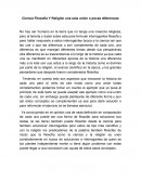 Ciencia Religion Y Filosofia Una Sola Union o Pocas Diferencias