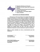 Carta de solicitud de las variables urbanas