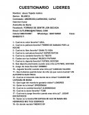 Actividad ﻿Cuestionario lideres