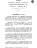 Sintesis baudrillar cultura y simulacro