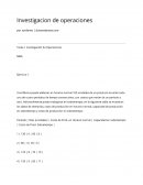 Investigación de operaciones